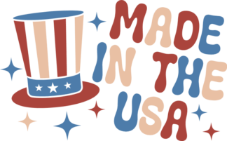 Made in the USA, American hat, 4th july tshirt design - free svg file for members