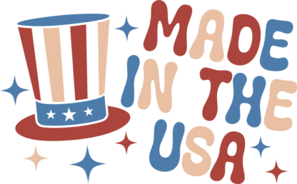 Made in the USA, American hat, 4th july tshirt design - free svg file for members
