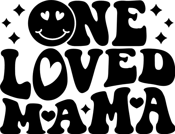 One Loved Mama Wavy Text Mothers Day T Free Svg File Svg Heart
