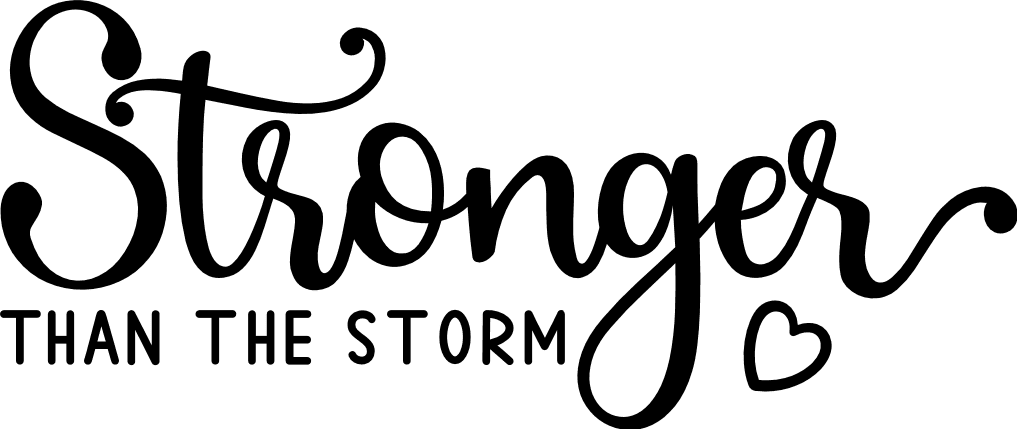 Stronger Than The Storm, Positive Vibes T shirt Design - free svg file ...