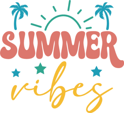 Summer vibes, palm trees, sunshine, vacay tshirt design free svg file