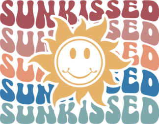Sunkissed, Echo Stacked Text, Summer Sweatshirt Design - free svg file for members