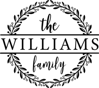 The Family Split Text Frame, Custom Family Name - free svg file for members