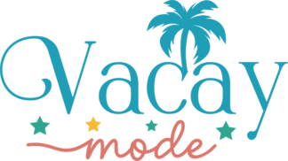 Vacay mode, palm tree clipart image, trendy vacation tshirt design free svg file