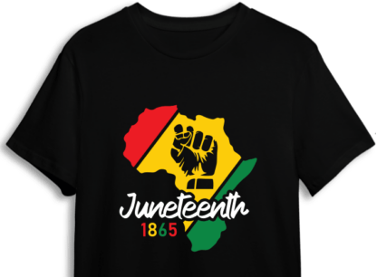 Juneteenth 1865, africa map, black woman shirt design - free svg file for members