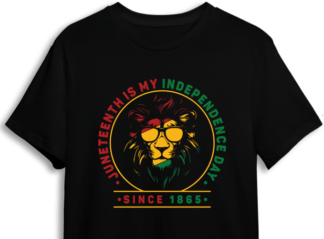 Juneteenth is my independence day, since 1865, Lion head with sunglasses - free svg file for members