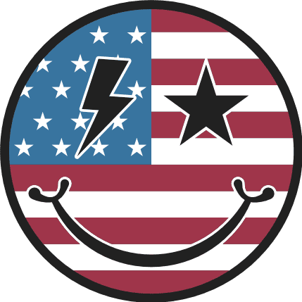 American flag smiley face, USA colors, 4th July t-shirt design  - free svg file for members