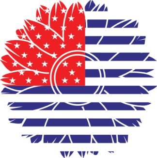 4th of july sunflower, vinyl decal, t shirt design - free svg file for members