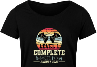 Level 1 Complete, personalized wedding engagement t-shirt design - Free svg file for members