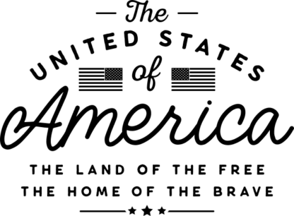 The United States of America, the land of the free, the home of the brave - free svg file for members