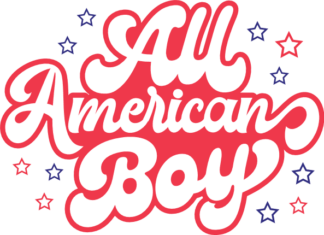 All american boy, 4th of july t shirt design - free svg file for members