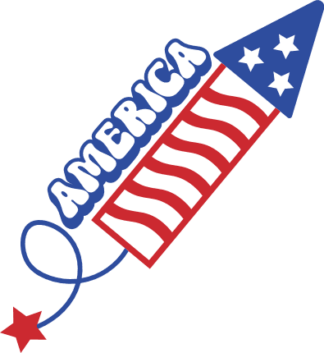 America sign, fireworks clipart image, 4th july t shirt design - free svg file for members