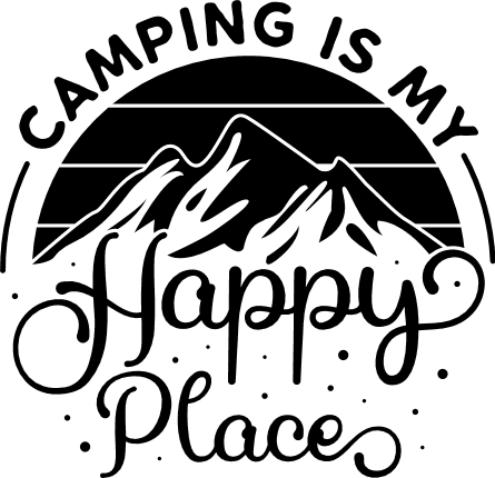 Camping is my happy place, camper shirt design free svg file - SVG Heart