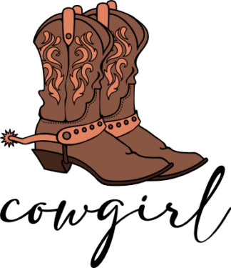 Cowgirl shoes clipart image, country t shirt design - free svg file for members