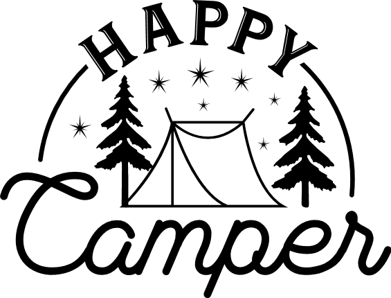Cute camping t shirt design, Happy camper - free svg file for members ...