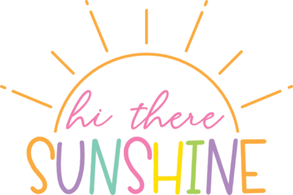 Hi there, sunshine, sun outline, cute t shirt design - free svg file for members