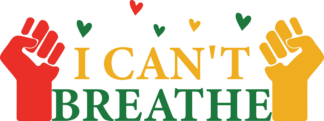 Juneteenth t shirt design, I cant breathe, raised fists clipart image - free svg file for members