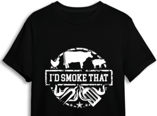 I would smoke that, funny BBQ fathers apron design - free svg file for members