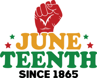 Juneteenth since 1865, fist clipart image, t shirt design - free svg file for members