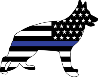K9 Police dog clipart image, German Shepherd - free svg file for members
