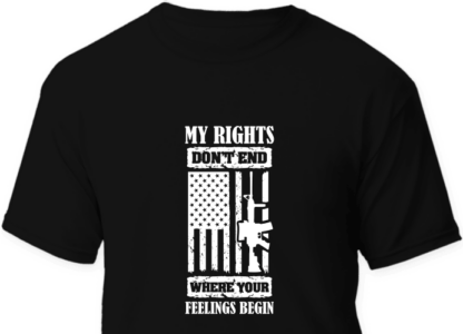 My rights don't end, where your feelings begin, 2nd amendment shirt design - free svg file for members
