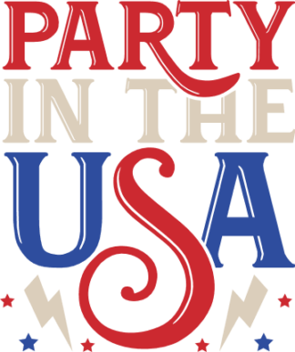 Party in the USA, independence day, 4th of july tshirt design - free svg file for members