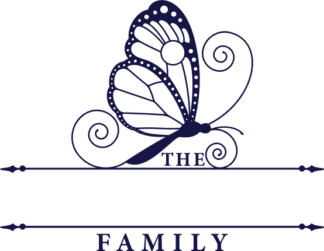 Custom family name, Butterfly frame, The family wall art decor - free svg file for members