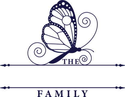Custom family name, Butterfly frame, The family wall art decor - free svg file for members