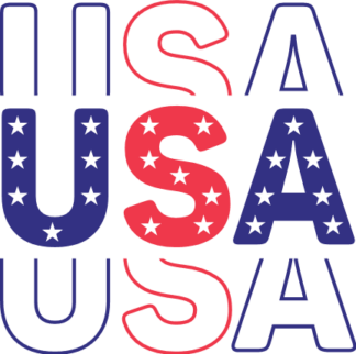 USA sign, echo stacked text, patriotic t shirt design - free svg file for members