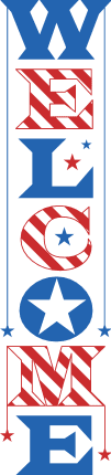 Welcome sign, Patriotic, Home decor porch sign - free svg file for members