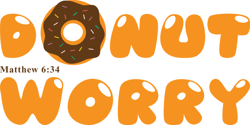 Donut worry, Matthew 6:34, funny christians t shirt design - free svg ...