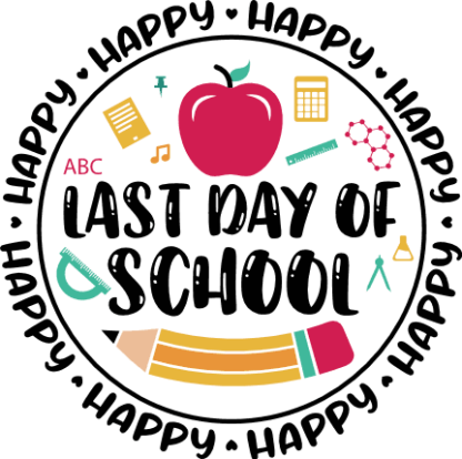 Kids summer break tshirt design, Happy last day of school - free svg file for members