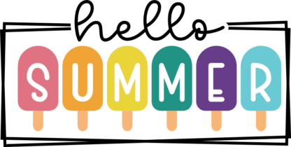Hello summer, ice cream in a frame, summer vibes tshirt design free svg file