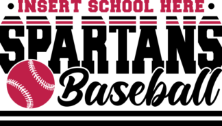 Personalized Spartans baseball, tee shirt design - free svg file for members