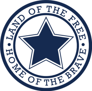 Land of the free, home of the brave, 4th of july, car decal - free svg file for members