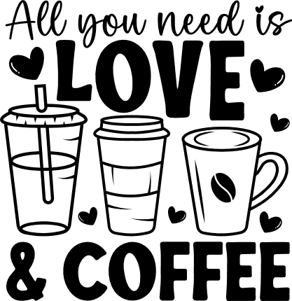 I love coffee, mug clipart image, gift for coffee lover - free svg file for  members - SVG Heart