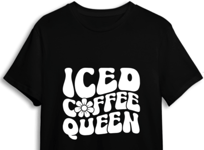 Coffee lover tshirt design, Iced coffee queen - free svg file for members