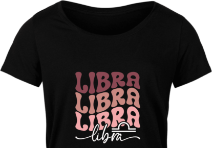 Zodiac sign, Libra, echo stacked text, birthday tshirt design - free svg file for members