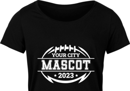 Mascot Football with Personalized city name, tshirt design - free svg file for members