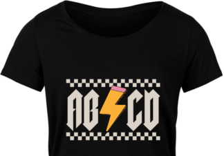 ABCD sign, flash lightning, Back To School kids tshirt design - free svg file for members