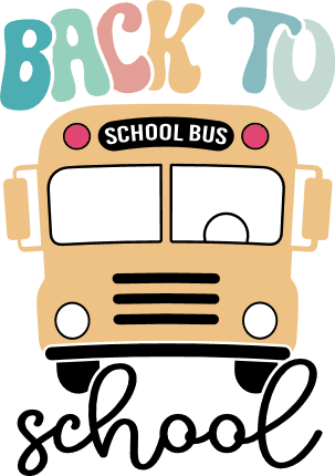 Back to school, yellow bus clipart image - free svg file for members