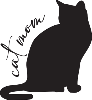 Kitty silhouette, Cat mom, tshirt design for cat lover - free svg file for members