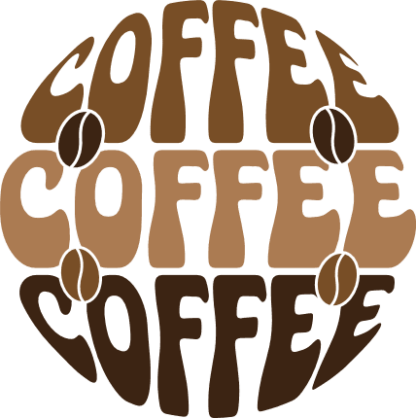 Coffee, echo stacked text, mug design - free svg file for members