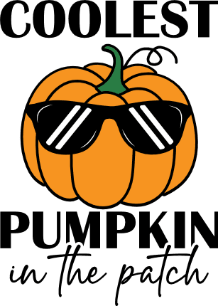 Coolest pumpkin in the patch, Baby Halloween Shirt design - free svg file for members
