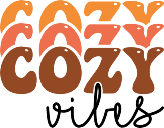Cozy vibes, echo text, winter fall sweatshirt design - free svg file for members