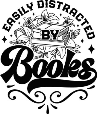 Easily distracted by books, gift for books lover - free svg file for members