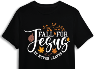Fall for Jesus, he never leaves, autumn sweatshirt design - free svg file for members