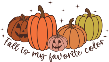 Fall is my favorite color, Halloween pumpkins emoji sweatshirt design - free svg file for members