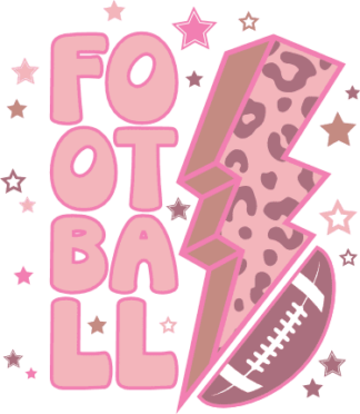 Football sign, thunderbolt and half american football ball, tshirt design - free svg file for members
