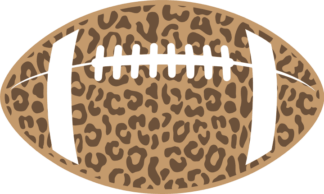 American football ball clipart image, cheetah skin design - free svg file for members